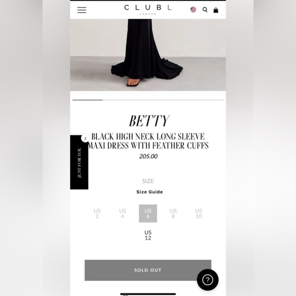 Club L London Black Maxi Dress with Feather Cuffs - Picture 2 of 2